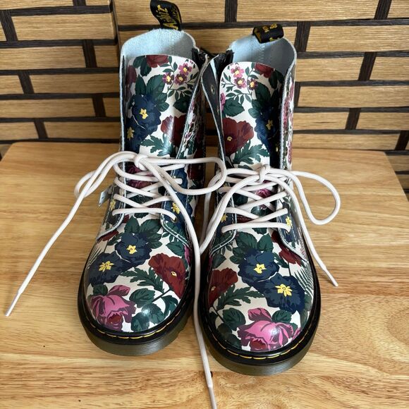 Dr. Martens Floral Combat Boots Size‎ 7 - Picture 3 of 9